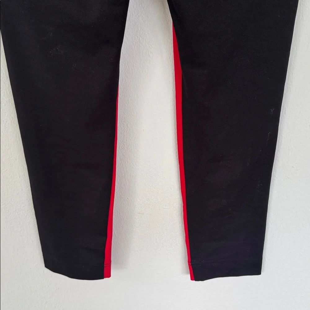 Careismatic black red high rise skinny fit medical scrub uniform pants medium